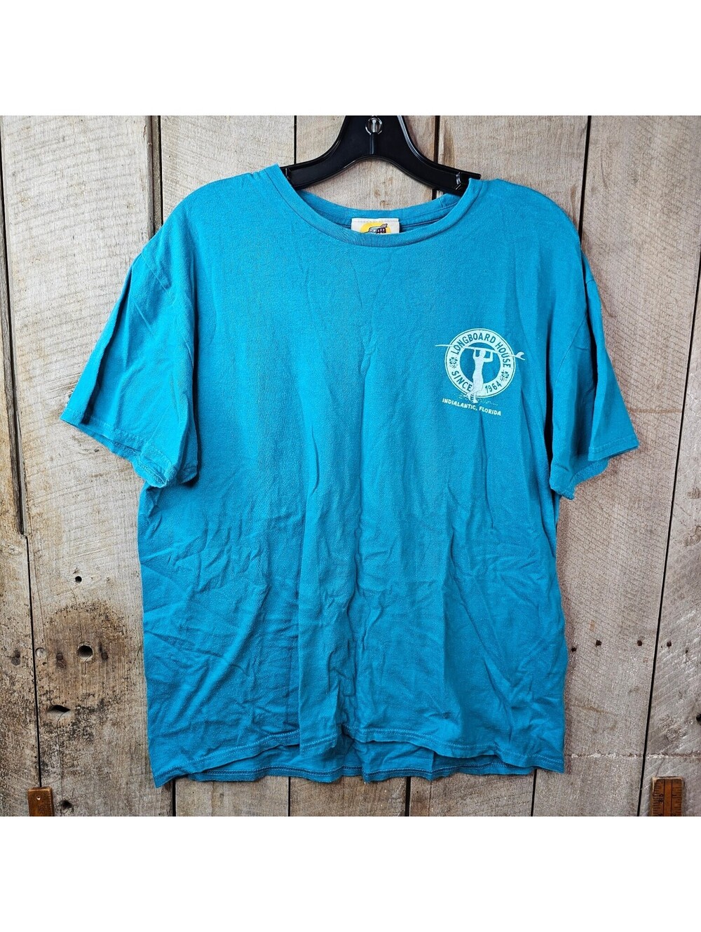 Vintage EPIC Longboard House Since 1964 Indialantic FL Teal T-Shirt Men's L